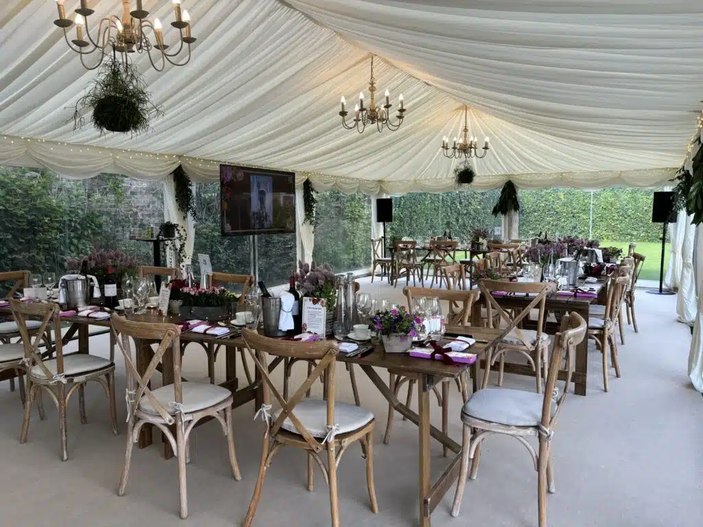 Luxury Wedding marquee at Roehampton Golf Club